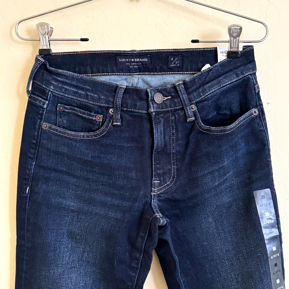 Lucky Brand Sweet Dark Blue Mid-rise Straight Leg Jeans Size 4 / 27